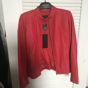 Danier red leather jacket